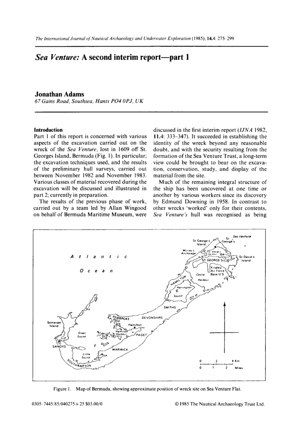 Sea Venture: a Second Interim Report-Part 1