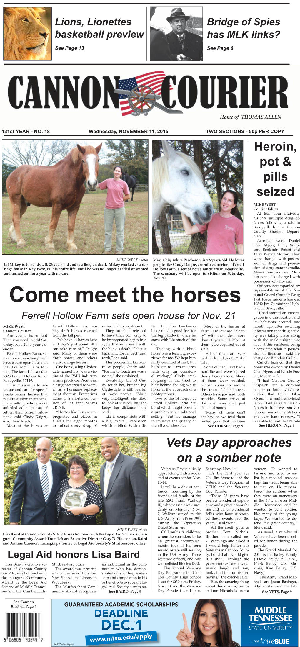 Come Meet the Horses 10342 Jim Cummings High- Way in Bradyville
