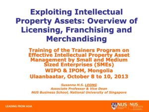 Exploiting Intellectual Property Assets: Overview of Licensing, Franchising and Merchandising