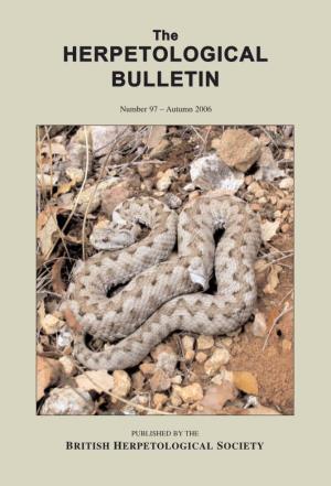 Herpetological Bulletin [2006] - Number 97 Intermediate Vipera in Northern Iberian Peninsula