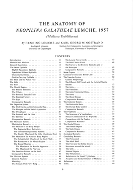 THE ANATOMY of NEOPILINA GALATHEAE LEMCHE. 1957 (Molluscs Tryblidiacea)
