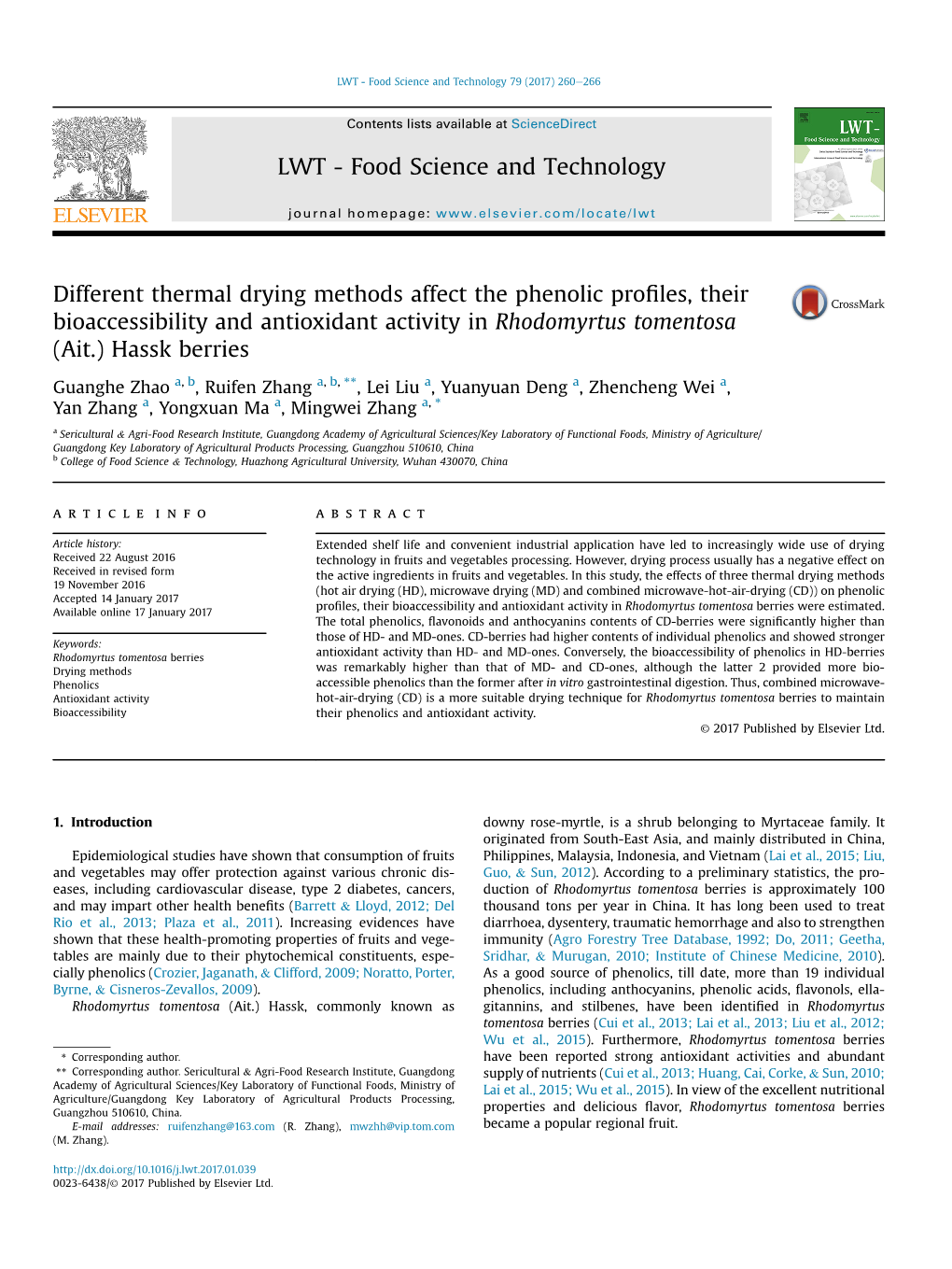 Different Thermal Drying Methods Affect the Phenolic Profiles, Their