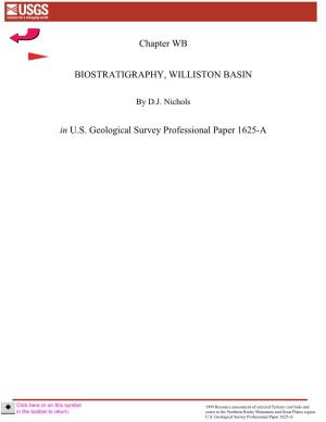 Chapter WB BIOSTRATIGRAPHY, WILLISTON BASIN in U.S