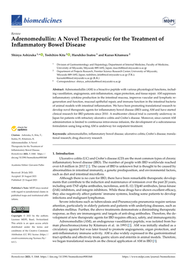 A Novel Therapeutic for the Treatment of Inflammatory Bowel Disease