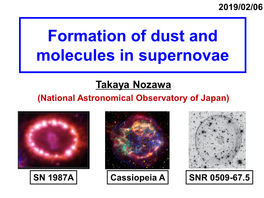 Formation of Dust and Molecules in Supernovae