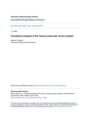Correlation Analysis of the Taurus Molecular Cloud Complex