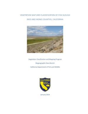 Vegetation Map and Classification of Fish Slough Inyo and Mono