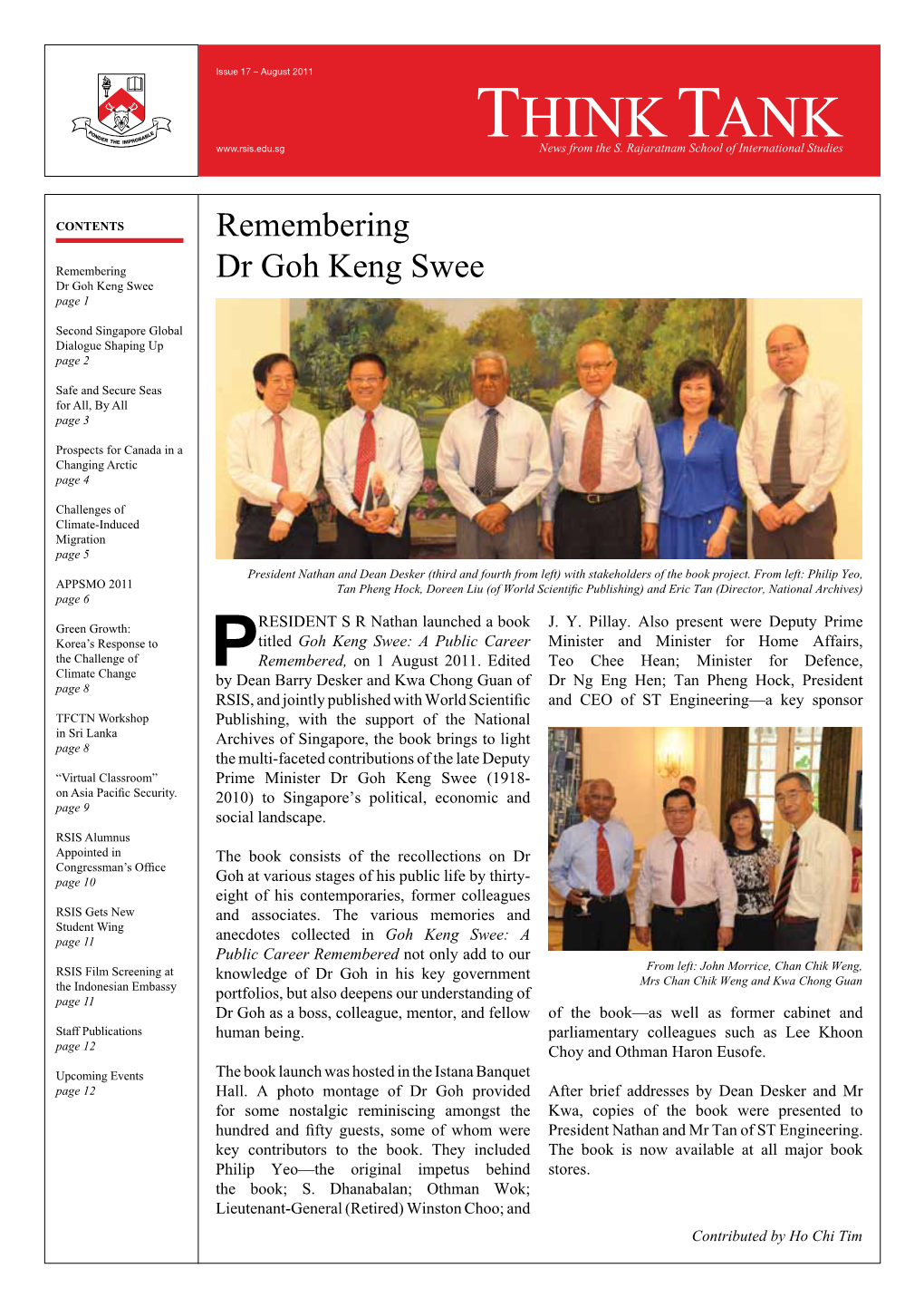 Remembering Dr Goh Keng Swee Dr Goh Keng Swee Page 1