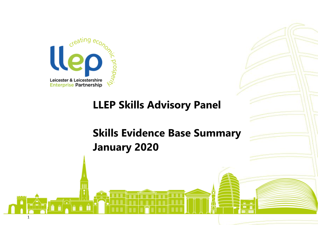 Skills Evidence Base Summary January 2020