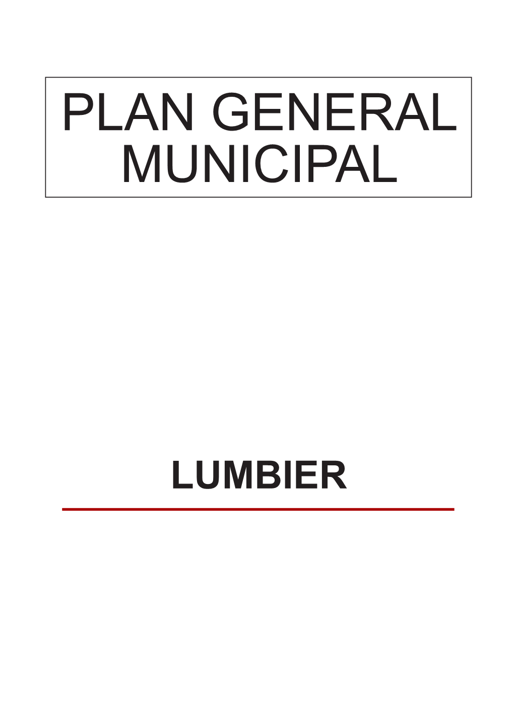 Plan General Municipal De Lumbier