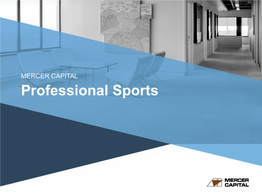 MERCER CAPITAL Professional Sports