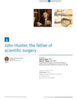 John Hunter, the Father of Scientific Surgery