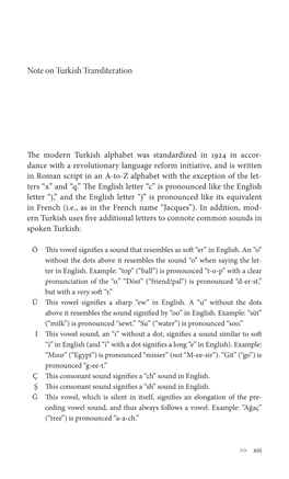 Note on Turkish Transliteration