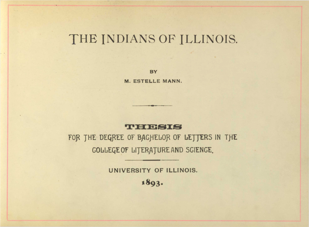 The Indians of Illinois