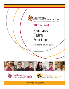 Fantasy Faire Auction November 19, 2016