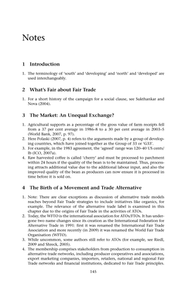 1 Introduction 2 What's Fair About Fair Trade 3 the Market: an Unequal