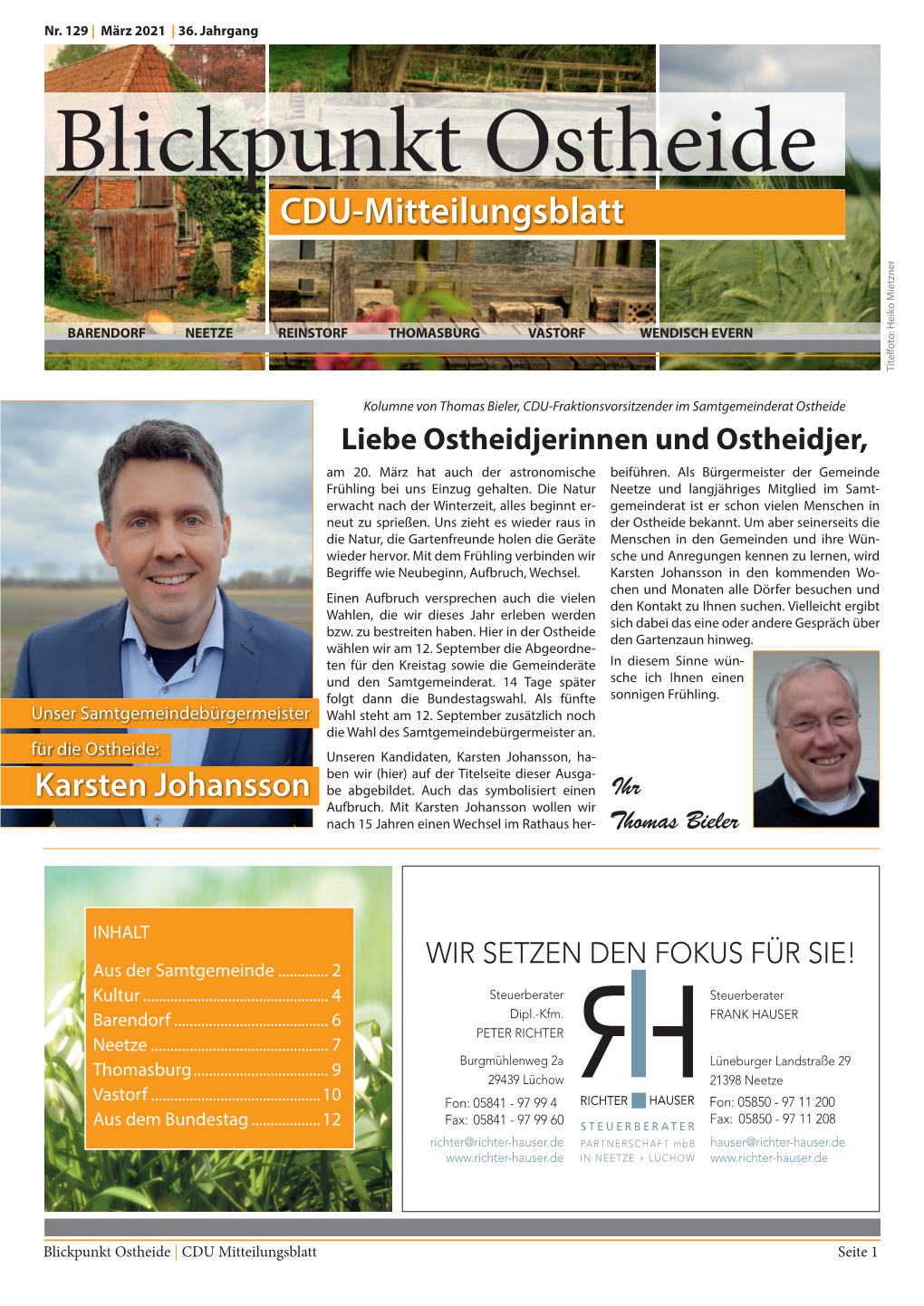 Blickpunkt Ostheide CDU-Mitteilungsblatt