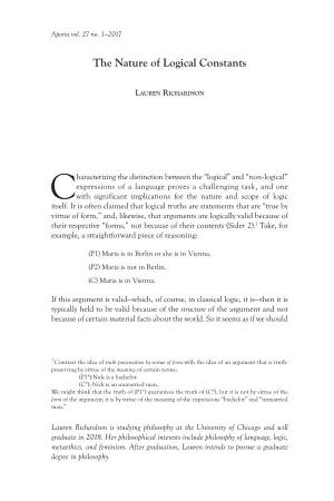 The Nature of Logical Constants
