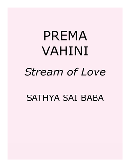 PREMA VAHINI Stream of Love