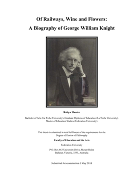 A Biography of George William Knight