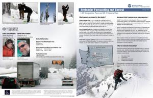 Avalanche Forecasting and Control February 2015 I-90 Snoqualmie Pass and US 2 Stevens Pass