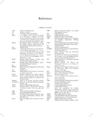 References and List of Abbreviations