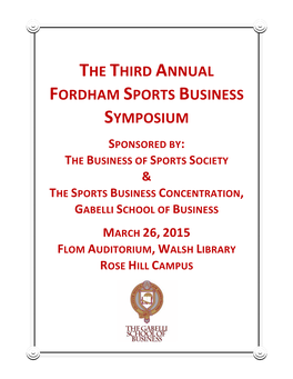 The Third Annual Fordham Sports Business Symposium