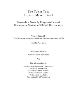 Towards a Socially Responsible and Democratic System of Global Governance