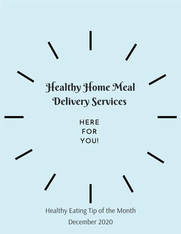 Healthy Home Meal Delivery Services