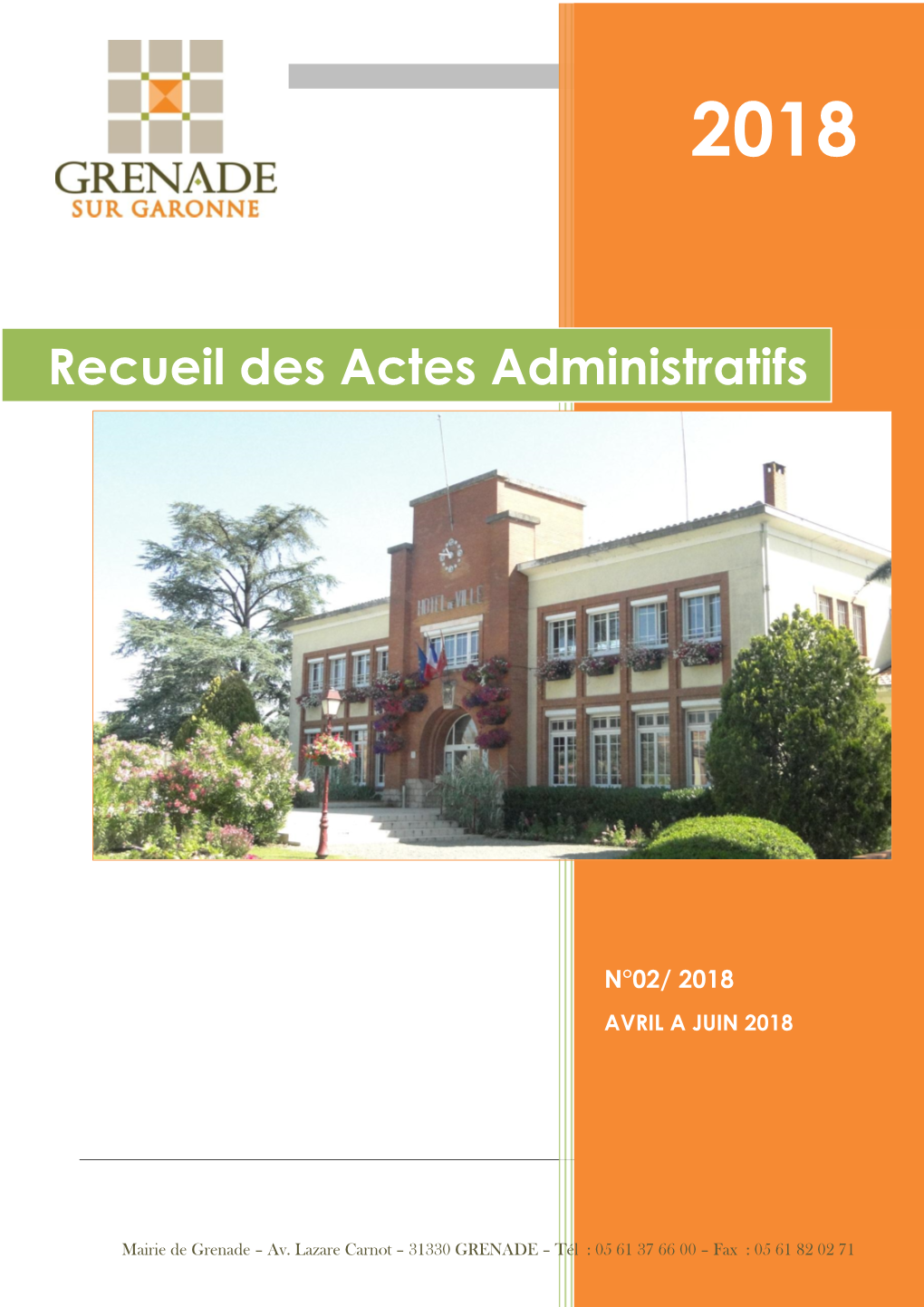 Recueil Des Actes Administratifs