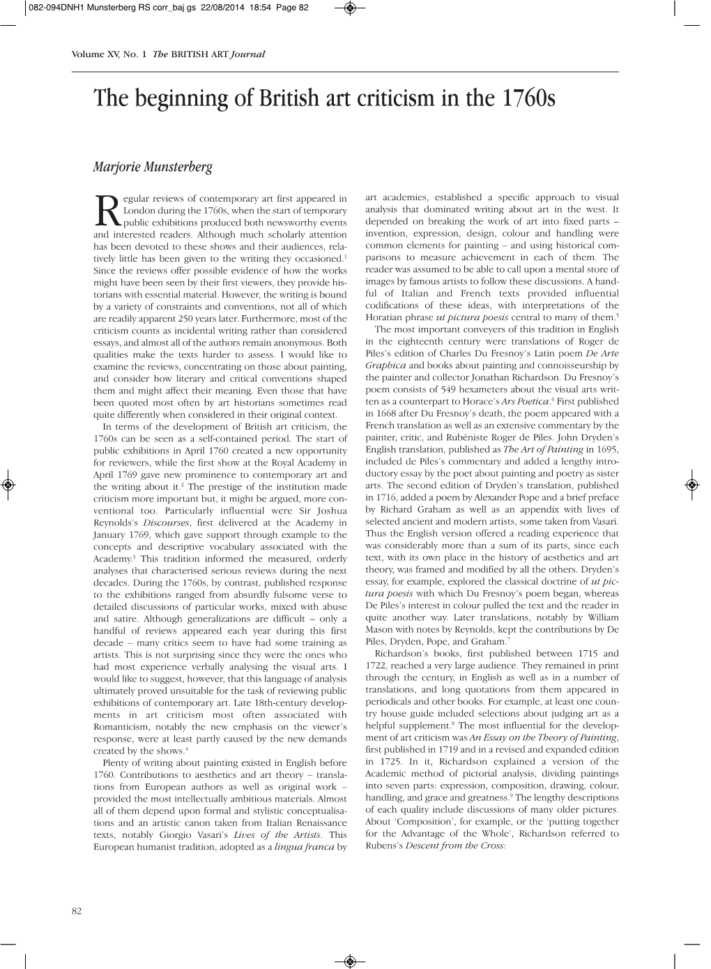 0001I-Iidnhbaj XV, 1 Editorial 1 BAJ V, 1 Contents/Editorial