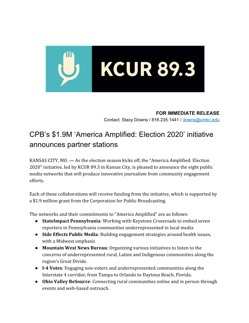 CPB's $1.9M 'America Amplified: Election 2020' Initiative Announces