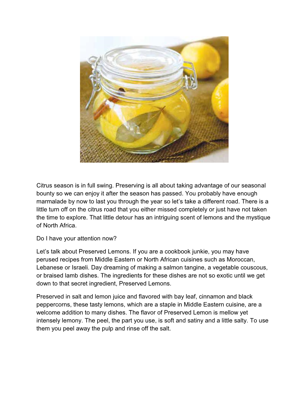 Preserved Lemons