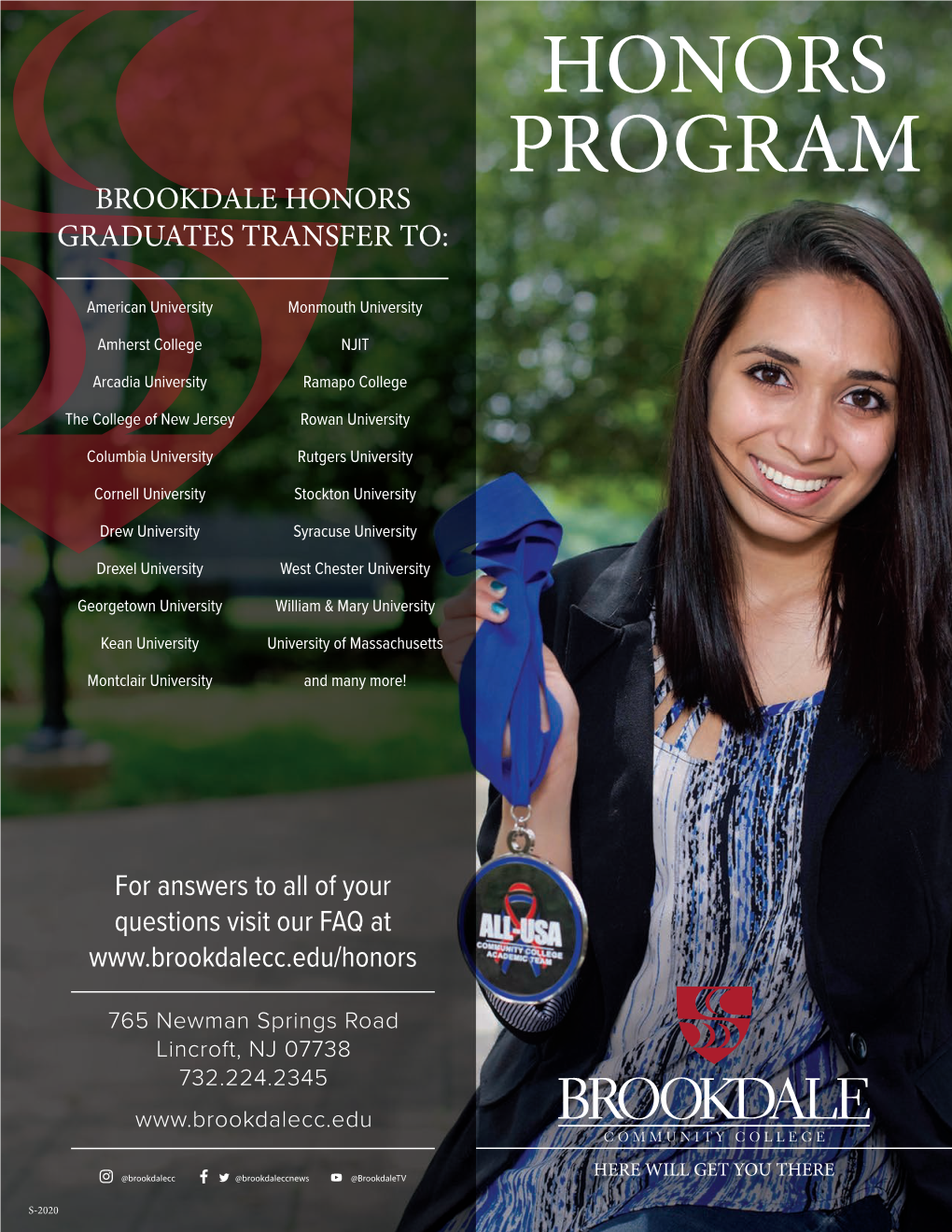 Honors Program Brookdale Honors Graduates Transfer To