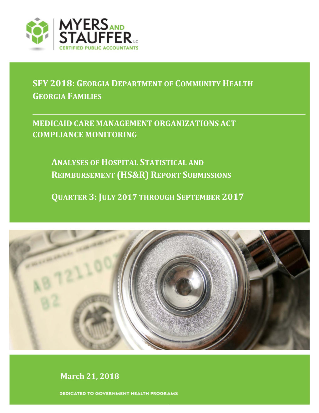 HS&R Q3 Report, 2017