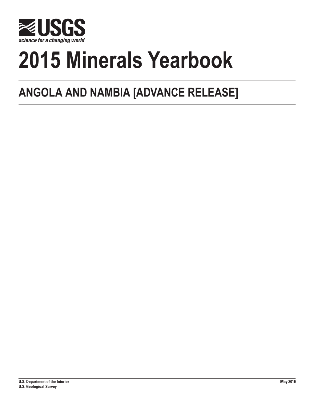 The Mineral Industries of Angola and Nambia in 2015