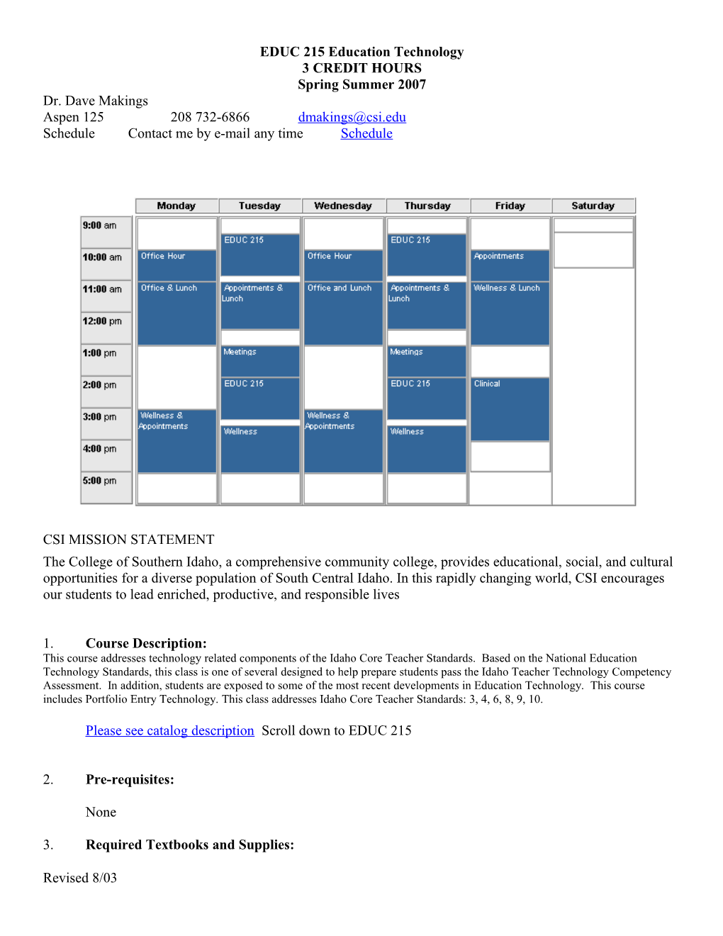 Course Syllabus Guide