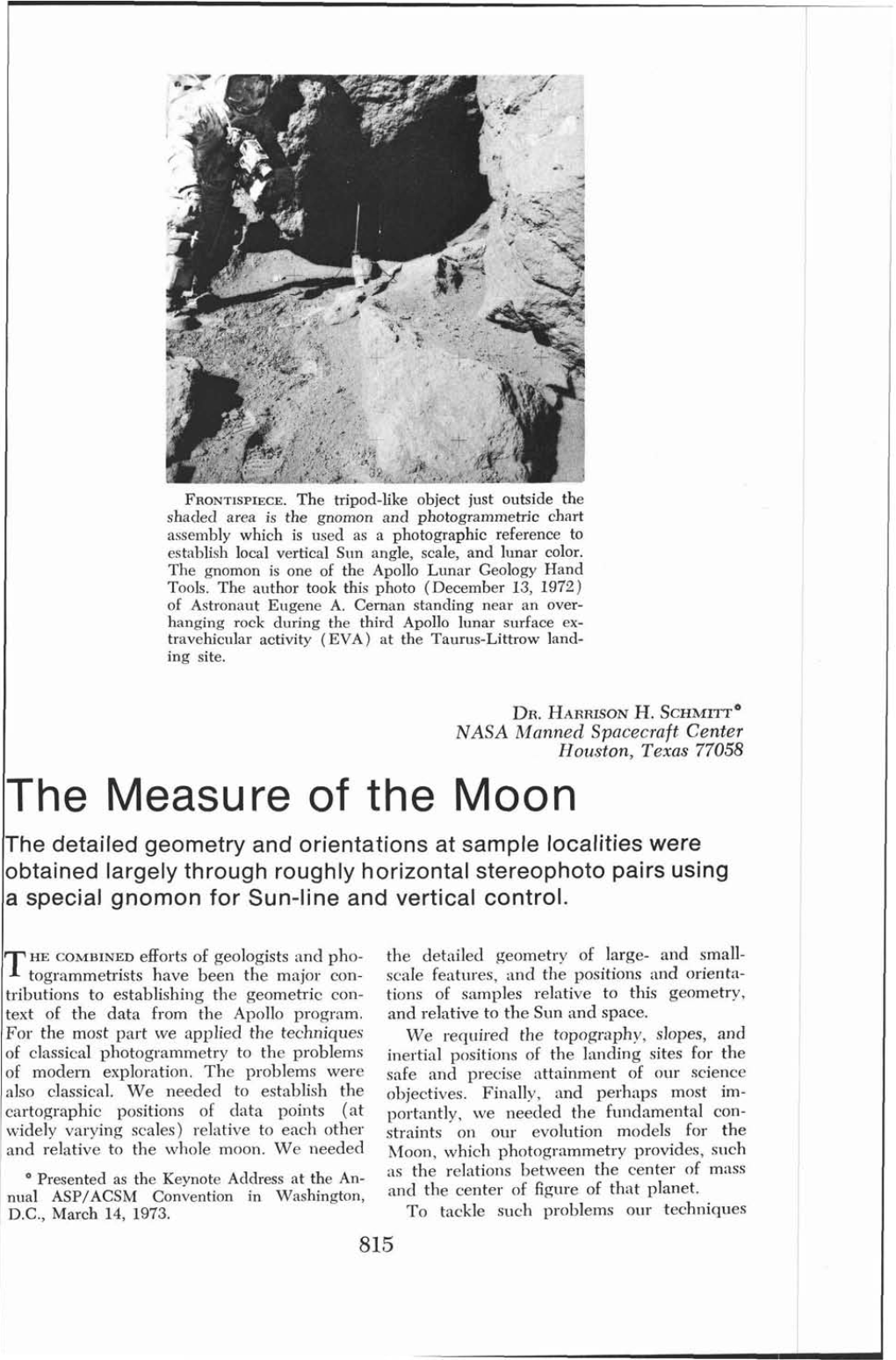 The Measure of the Moon