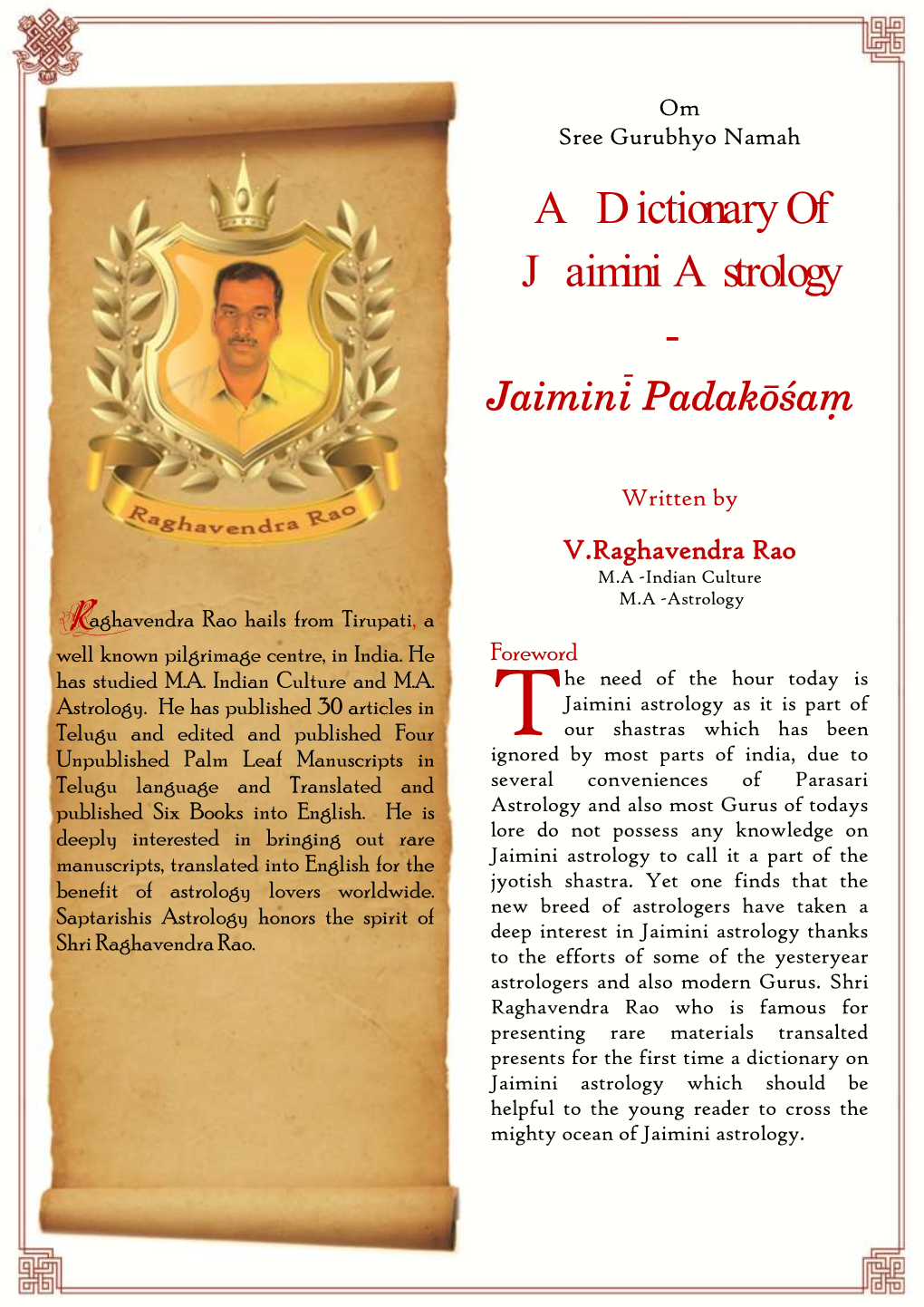 A Dictionary of Jaimini Astrology