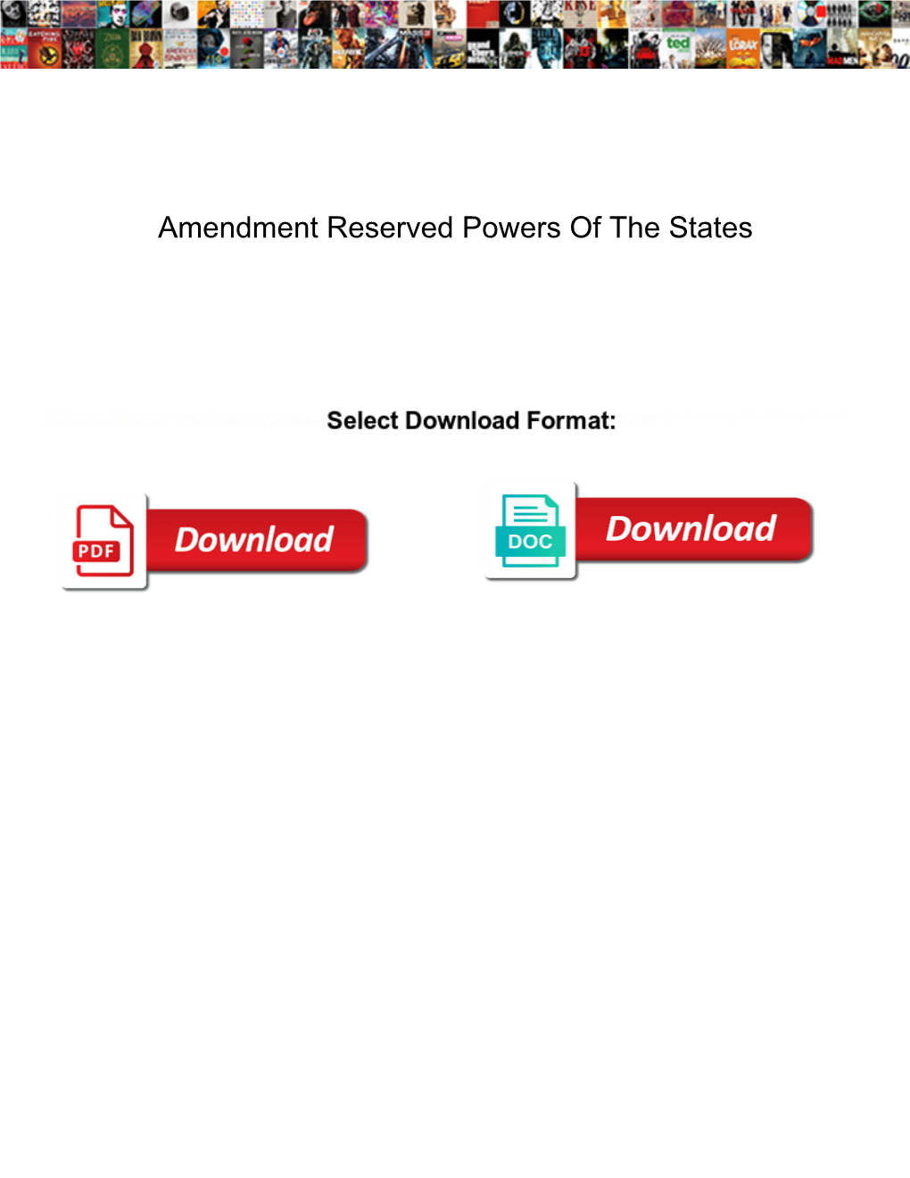 Amendment Reserved Powers of the States