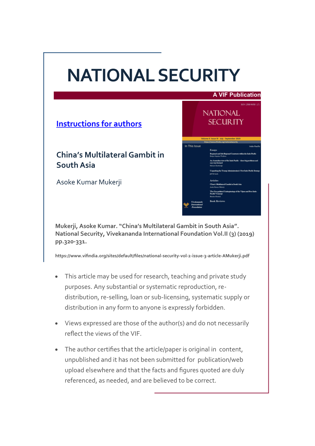 National Security