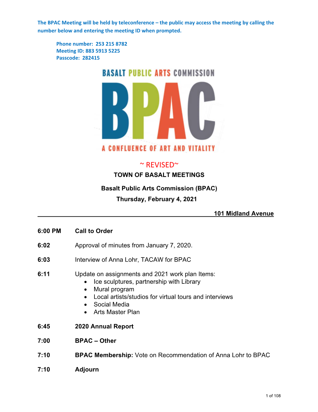 02/04/2021 BPAC Agenda Packet