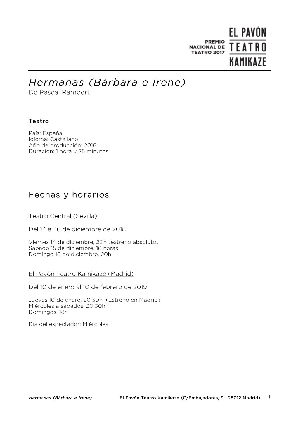 Dossier Hermanas Bárbara E Irene