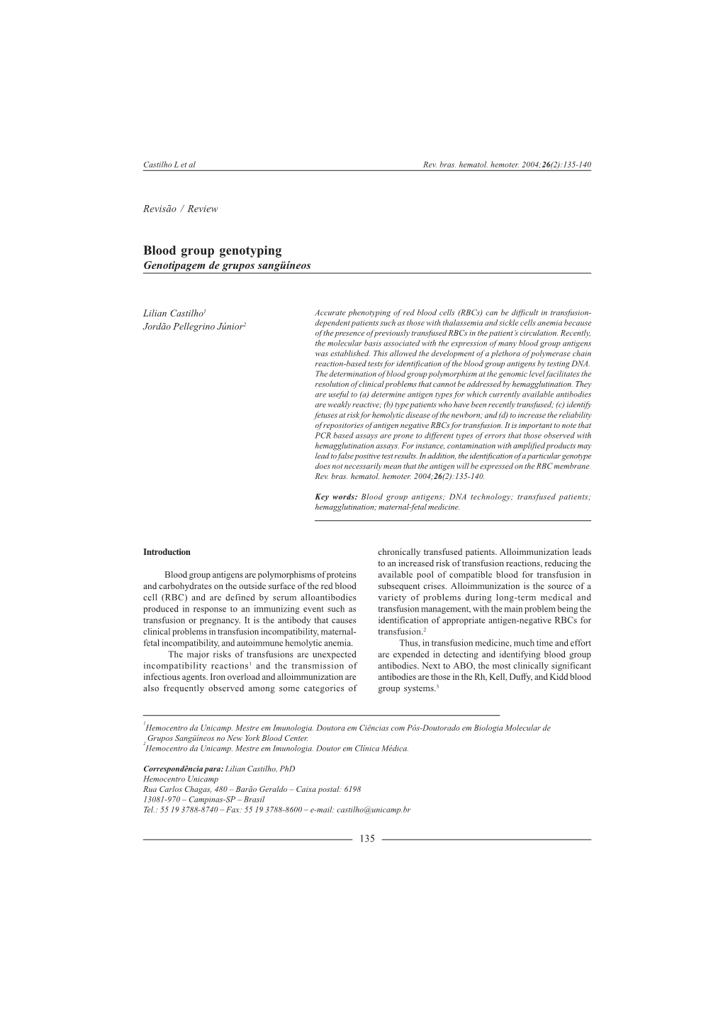 Blood Group Genotyping Genotipagem De Grupos Sangüíneos