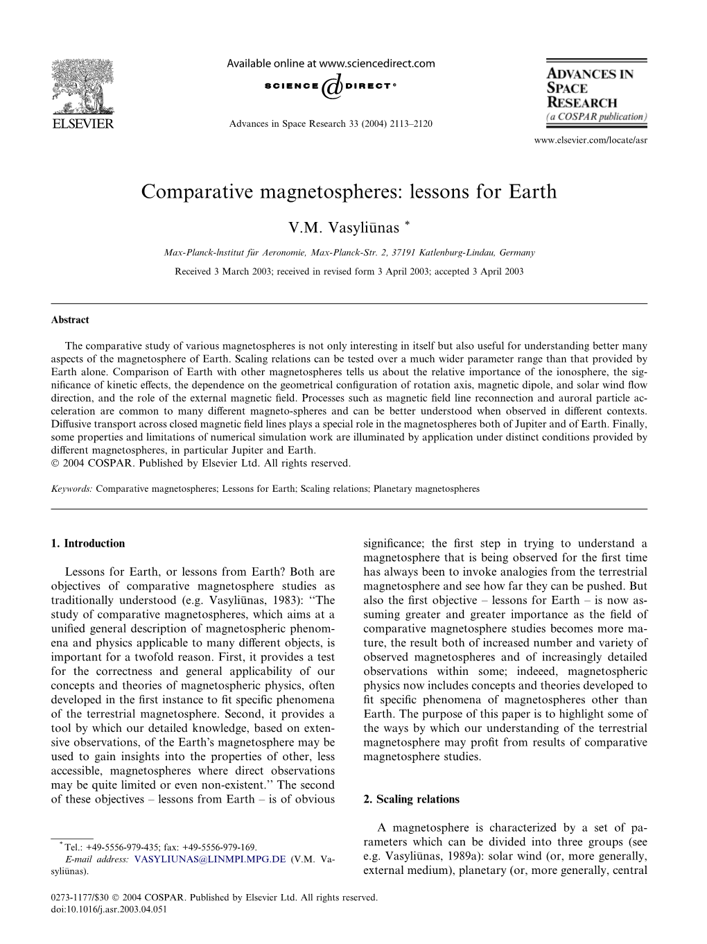Comparative Magnetospheres: Lessons for Earth