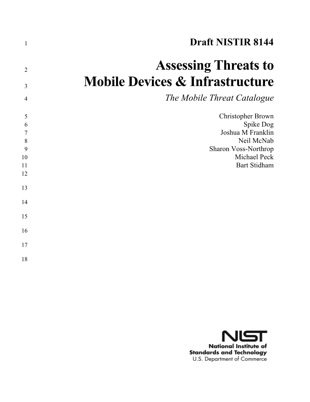 Assessing Threats to Mobile Devices & Infrastructure