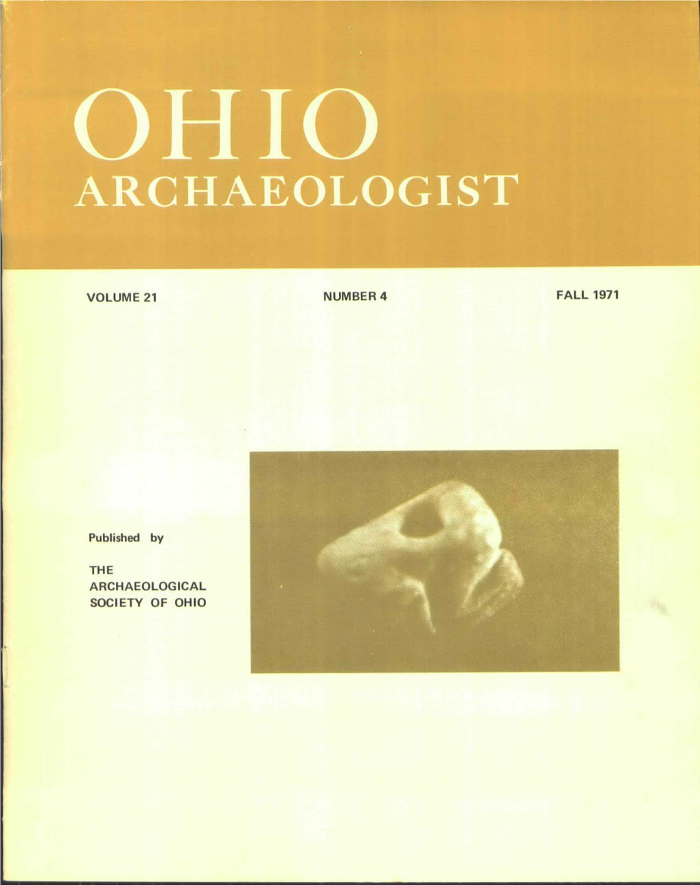 OHIO the Archaeological Society of Ohio
