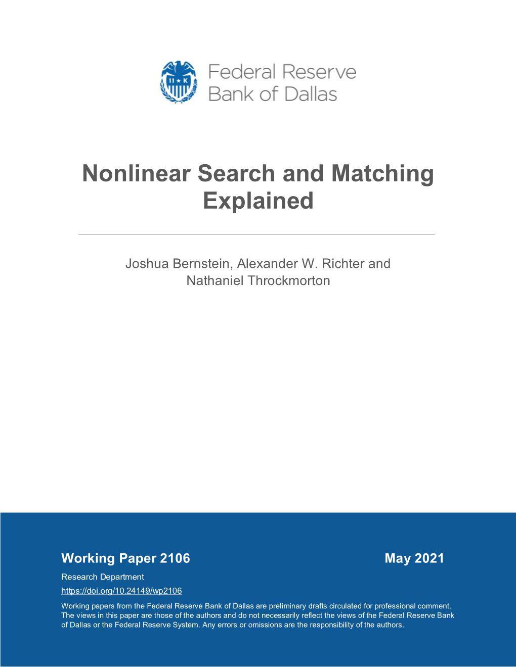 Nonlinear Search and Matching Explained