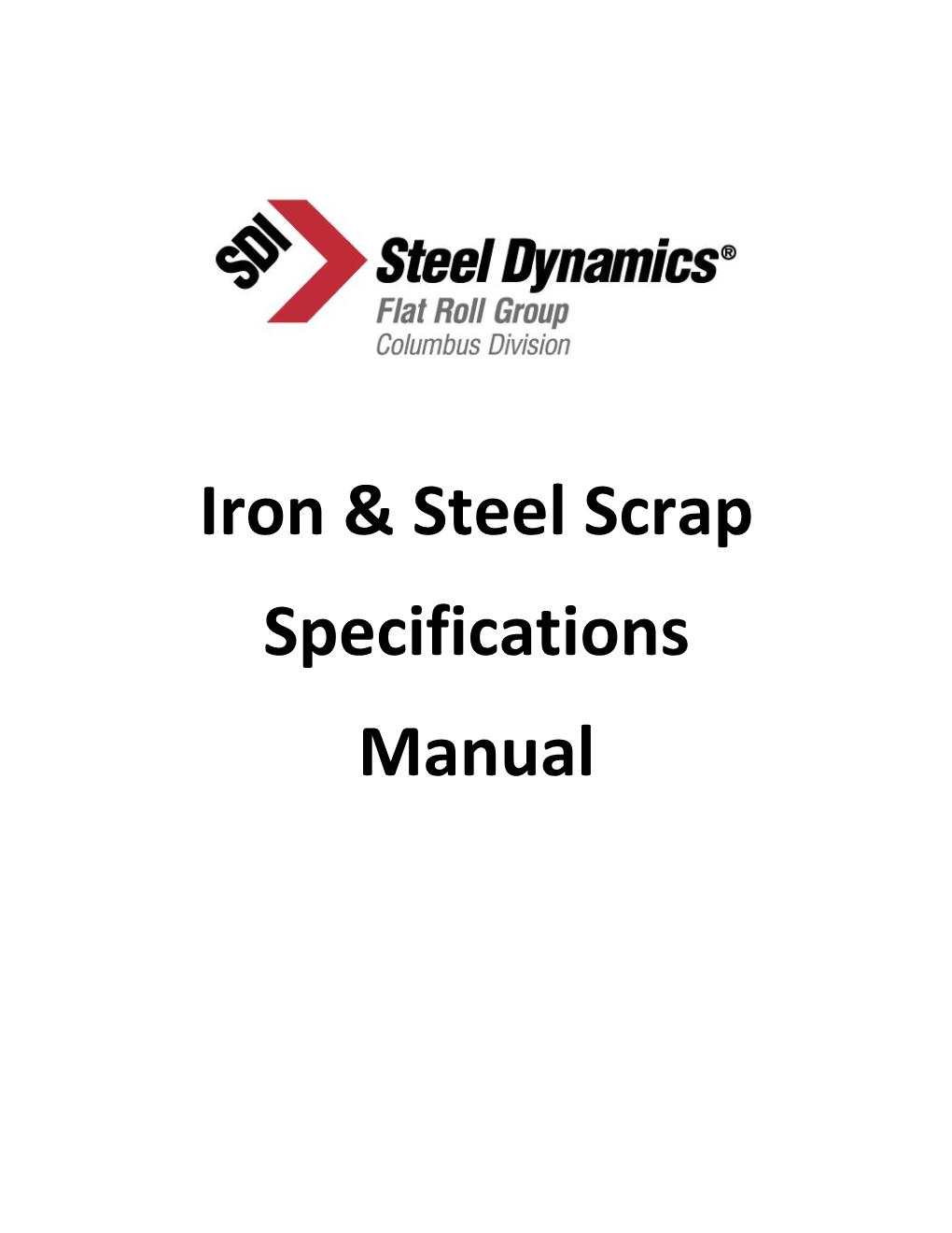 Iron & Steel Scrap Specifications Manual