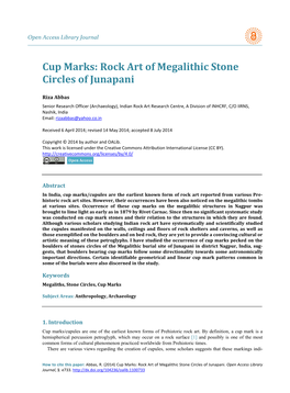 Cup Marks: Rock Art of Megalithic Stone Circles of Junapani